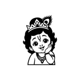 Baby Krishna Wall Sticker for Home Temple Kids Room and Living Room