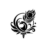 Abstract Lord Krishna Symbol Wall Sticker for Spiritual Home Decoration