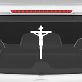 Jesus Crucifix Car Sticker – Christian Cross Vinyl Decal for Cars & Bikes | Waterproof Religious Faith Sticker