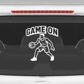 Game On Basketball Player Car Window Sticker | Sports Vinyl Decal for Cars & Laptops