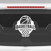 Basketball Hoop Car Window Sticker | Sports Vinyl Decal for Cars, Laptops & Walls