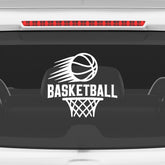 Fast Break Basketball Car Window Sticker | Sports Vinyl Decal for Cars & Laptops