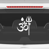 Om Trishul Car Sticker – Mahadev Om Symbol Vinyl Decal for Cars & Bikes | Waterproof Hindu Spiritual Sticker