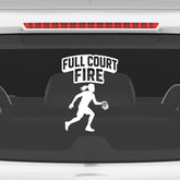 Full Court Fire Basketball Car Window Sticker | Sports Vinyl Decal for Cars & Laptops