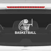 Basketball Swish Car Window Sticker | Sports Vinyl Decal for Cars & Laptops