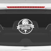 Basketball Tournament Emblem Car Window Sticker | Sports Vinyl Decal for Cars & Laptops