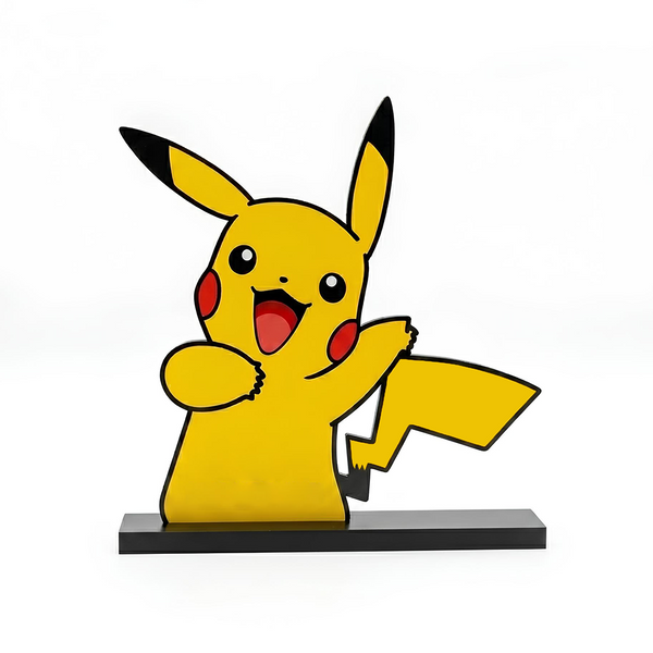 Pikachu Anime Caricature Acrylic Desk Decor Stand for Bedroom & Office
