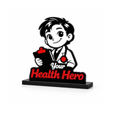 Custom Caricature Standee with Name – Personalized Cartoon Desk Name Plate