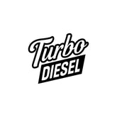 Clear Turbo Text Diesel Label for Cars