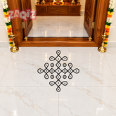 Traditional Entrance Kolam Floor Sticker for Home Decor and Festive Welcome
