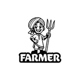 Durable Farmer Symbol for Vehicles