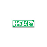 Zackzik Fire Exit Sign Boards – Easy to Read Safety Sticker