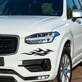 Flame Bumper Car Sticker – Stylish Black Flame Design for Cars and Bikes