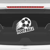 Premium Football Ball Car Decal | Weatherproof Rear Windshield Sticker