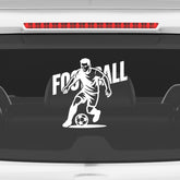 Football Player Graphic Car Sticker | High-Quality Outdoor Vinyl