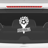 Football Ball Silhouette Car Sticker | Scratch-Resistant Vinyl