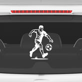 Football Player Vinyl Car Sticker – Weatherproof Rear Glass Decal