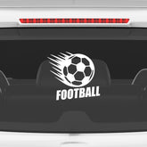 Minimal Football Ball Car Sticker – Clean Sport Vinyl