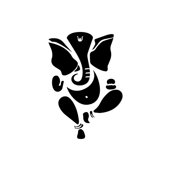 Divine Ganesha Car Decal Weatherproof Black Vinyl Sticker