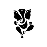 Divine Ganesha Car Decal Weatherproof Black Vinyl Sticker