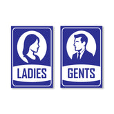 Clear Gents and Ladies Toilet Sign Board