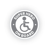 Inspiring Super Hero Handicap Decal