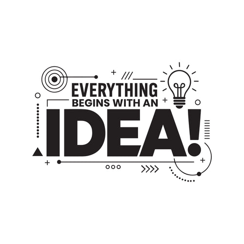 Everything Begins With An Idea Wall Sticker Inspirational Decor
