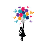 Dreamy Girl Balloon Wall Sticker for Nursery & Kids Bedroom