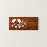 Love Birds and Hearts Decorative Wall Key Rack for Home