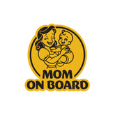 Weather-Resistant Mom on Board Tag Decal