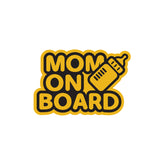 Bold Colors Mom on Board Sticker for Cars
