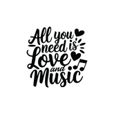 Music Is My Soul Car Sticker