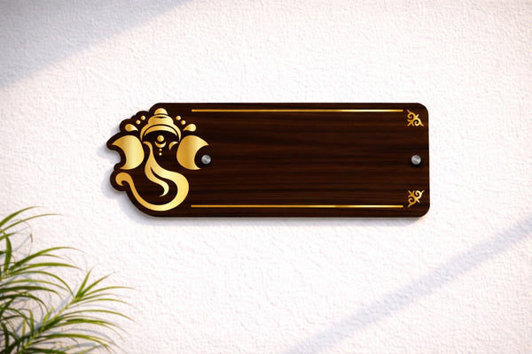 Custom Hindu Family Nameboard Acrylic Material | Door Name Plate