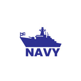 Bold Navy Sign for Safe Vehicle Travel