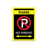 Easy-to-Read Car Parking Prohibition Label