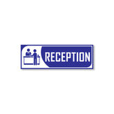 Zackzik Reception Sign Boards – Clear Vinyl Sign for Office, Hotel & Front Desk Direction