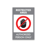 Zackzik Restricted Area Sign Boards – Authorized Personnel Only Safety Sign Decal