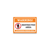 Zaqiz Restricted Area Sign Boards – Bold Warning Sign for Offices, Factories & Warehouse