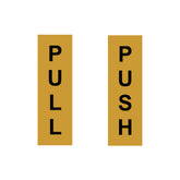 Pull Push Door Sign Stickers – Vertical Vinyl Instruction Decals