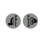 Push Pull Door Stickers – Round Entrance Instruction Signs