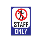Zackziq Staff Only Sign Boards – No Entry Sign for Office & Workplace