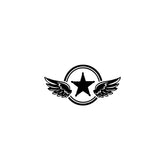 Zaqiz Stickers – Bold Star with Wings Vehicle Stickers