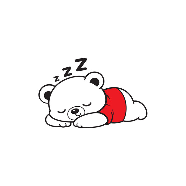 Sleeping Teddy Bear Switch Board Sticker for Kids Room Decor