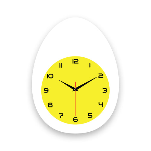 Minimalist Egg Shape Acrylic Wall Clock for Contemporary Interiors