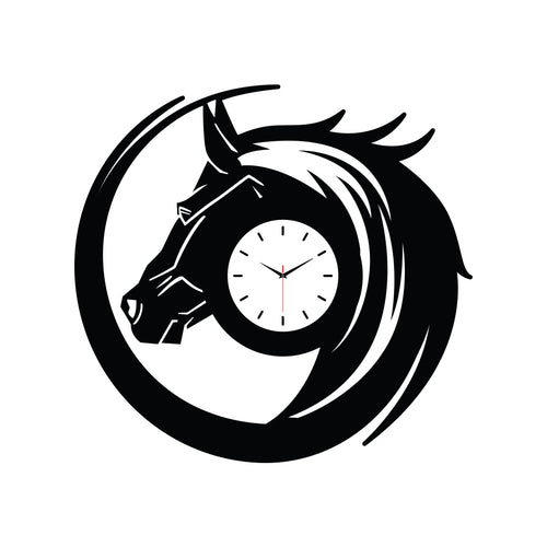 Luxury Horse Acrylic Wall Clock Modern Home Decor