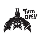 Zaqiz Turn Off Bat Switch Board Sticker Cute Vinyl Wall Decal