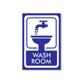 Zackzic Washroom Stickers – Bold & Clear Restroom Sign for All Areas
