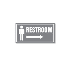 Restroom Directional Sign – Modern Bathroom Wayfinding Wall Sign (Indoor/Outdoor Use)