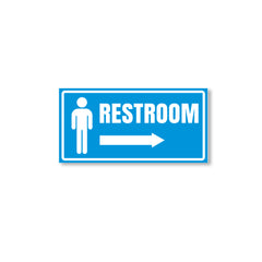 Restroom Directional Sign – Modern Bathroom Wayfinding Wall Sign (Indoor/Outdoor Use)