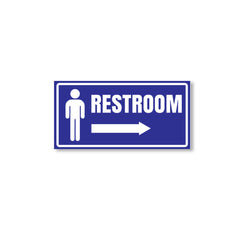 Restroom Directional Sign – Modern Bathroom Wayfinding Wall Sign (Indoor/Outdoor Use)